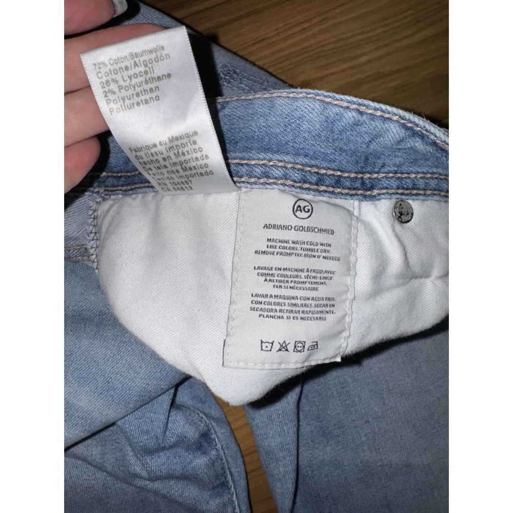 AG Adriano Goldschmied Everett Slim Straight Jeans Mens 38R Light Wash Soft - Picture 10 of 11